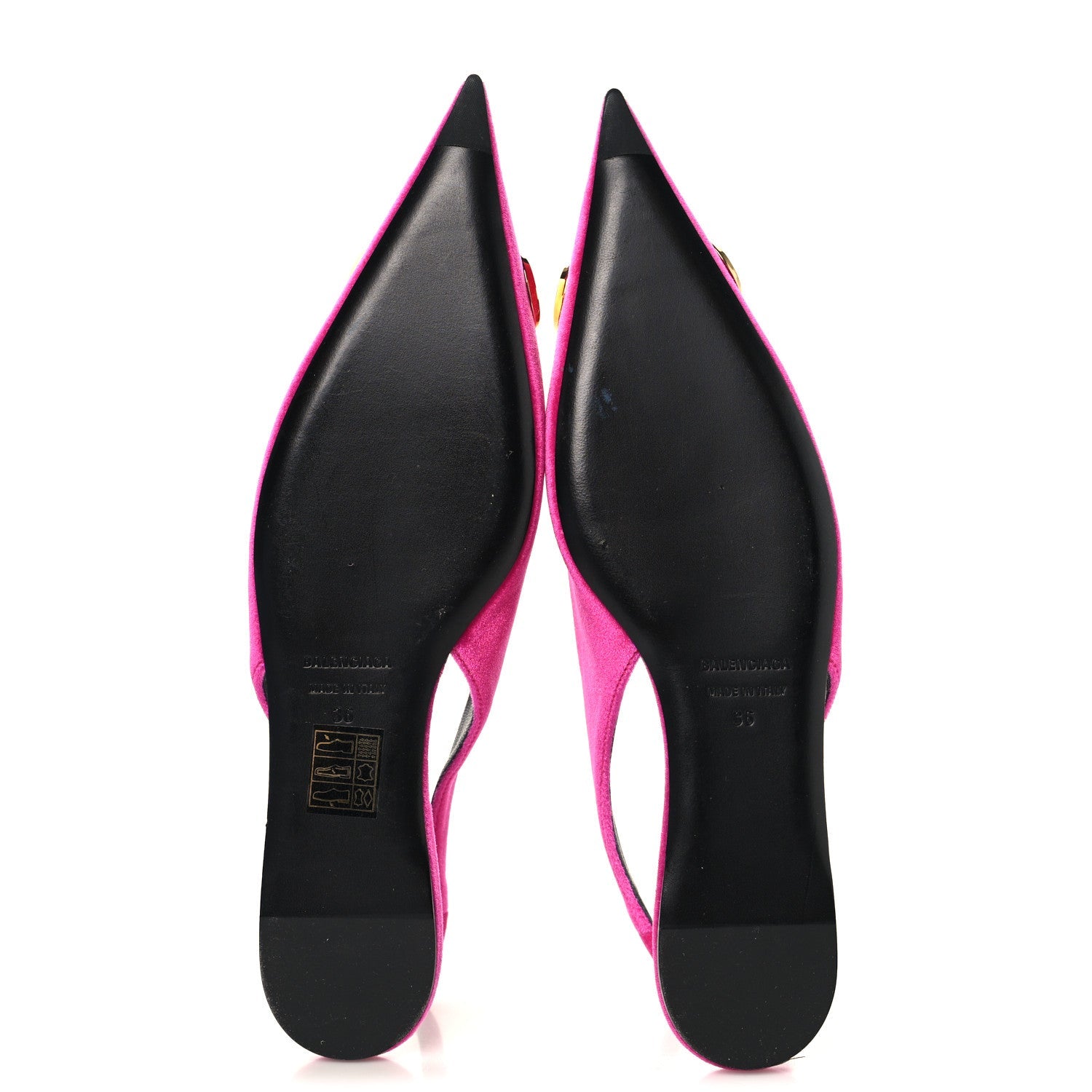 VELVET BB KNIFE POINTY TOE SLINGBACK FLATS PINK