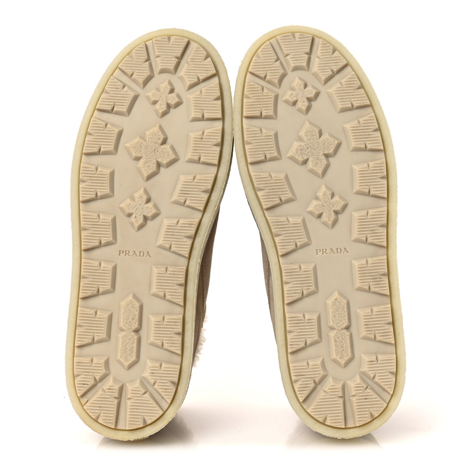 SUEDE SHEARLING MID TOP SNEAKERS ECRU