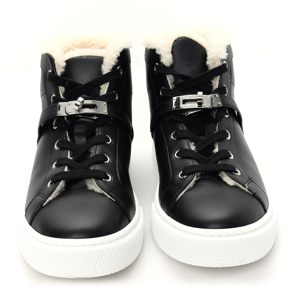 CALFSKIN WOOLSKIN DAYDREAM SNEAKERS BLACK ECRU