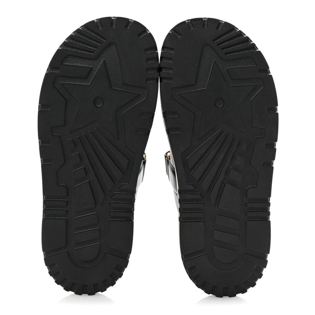 LAMBSKIN DIORACT 10MM SLIDE SANDALS BLACK