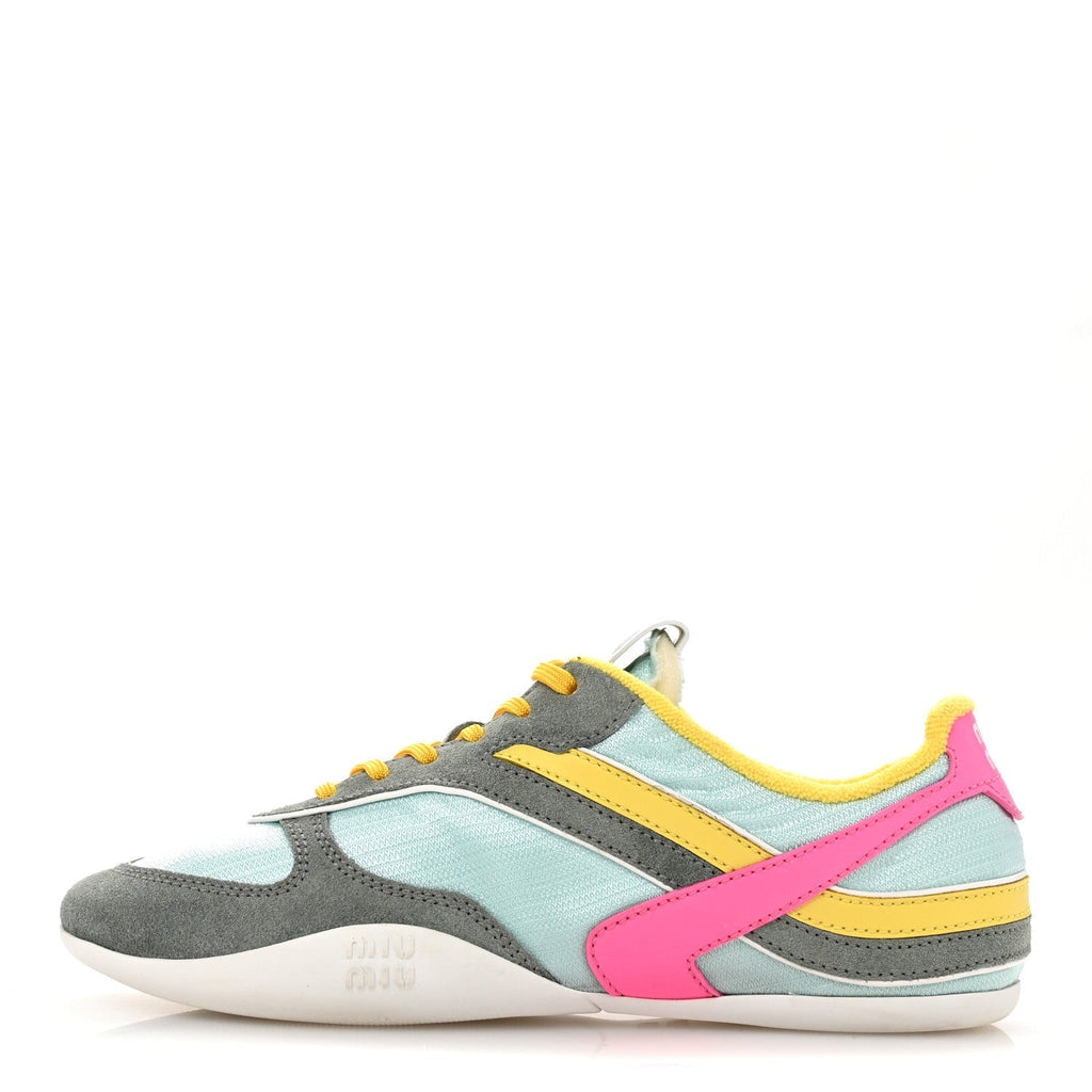 TECHNICAL FABRIC SUEDE GYMNASIUM SNEAKERS ANISE FUCHSIA