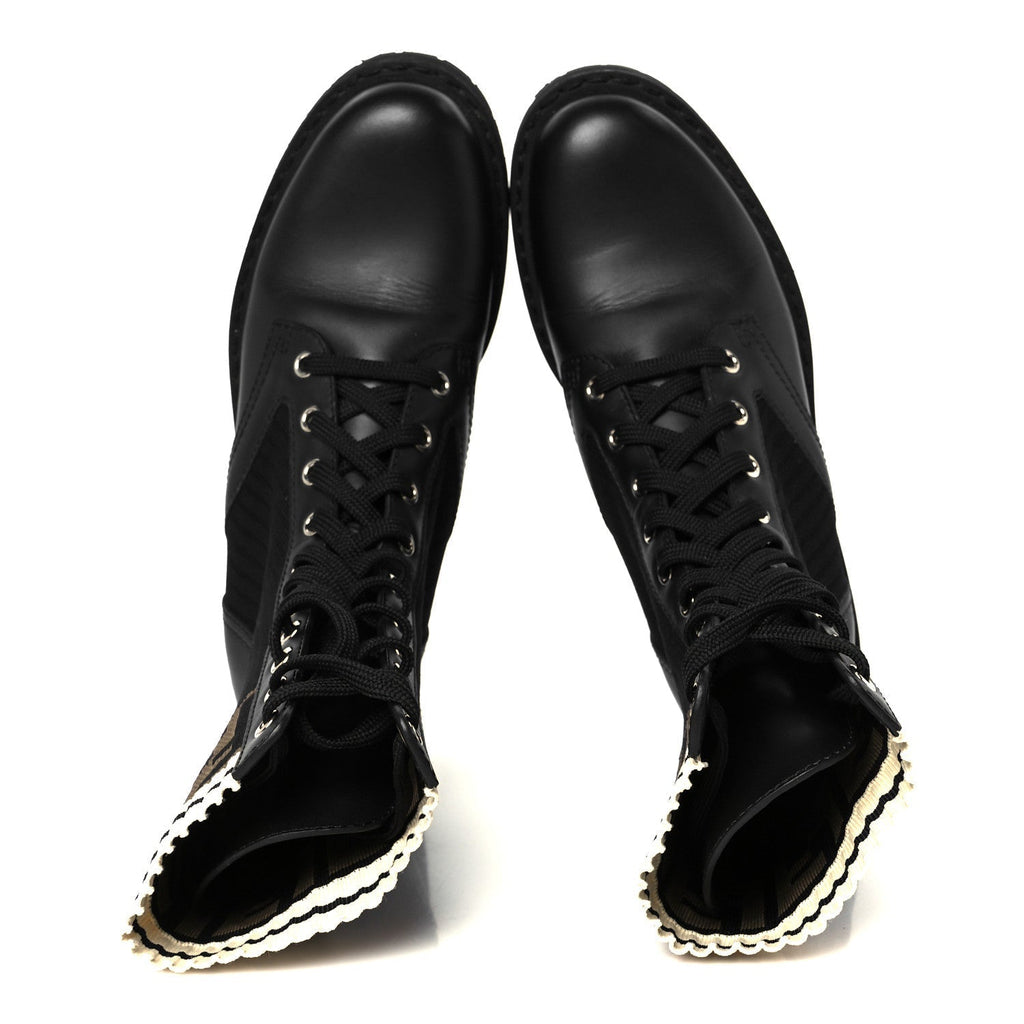 CALFSKIN STRETCH FABRIC ROCKOKO BIKER BOOTS TOBACCO BLACK MARINO