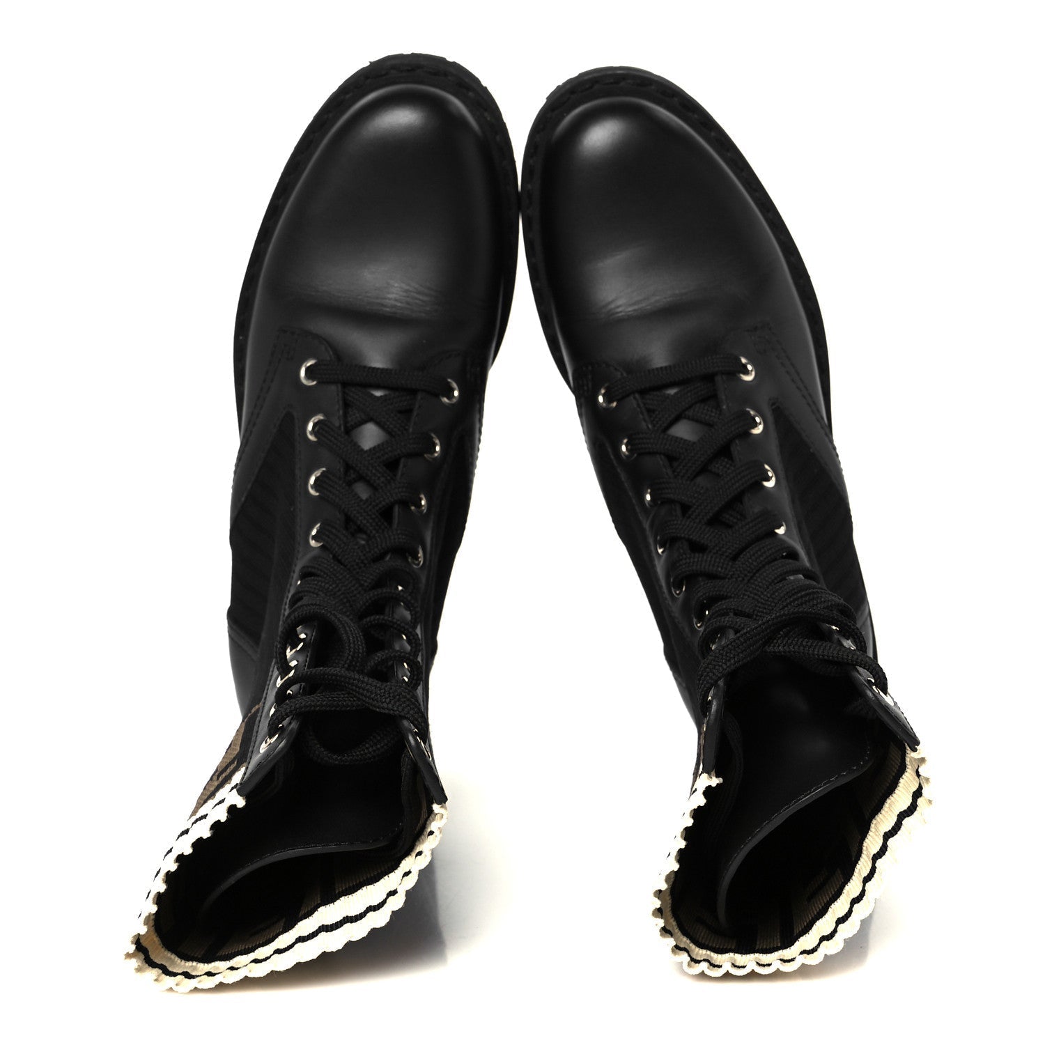 CALFSKIN STRETCH FABRIC ROCKOKO BIKER BOOTS TOBACCO BLACK MARINO