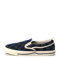 NEW DENIM GG MONOGRAM MENS 1977 TENNIS SLIP ON SNEAKERS BLUE TEA MYSTIC WHITE