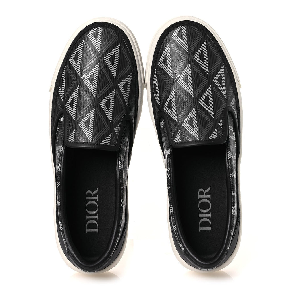 CANVAS CD DIAMOND MENS SLIP ON SNEAKERS NAVY