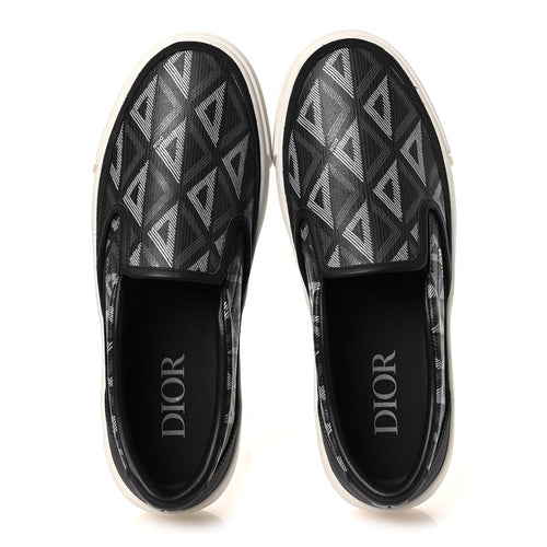 CANVAS CD DIAMOND MENS SLIP ON SNEAKERS NAVY
