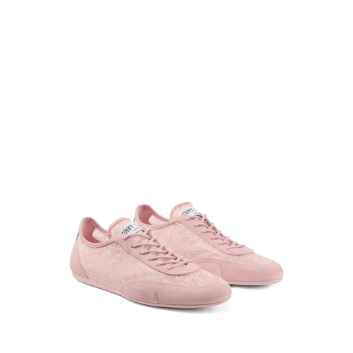 Jimmy Choo Sunny F Suede-Lace Sneakers Corn - Pink
