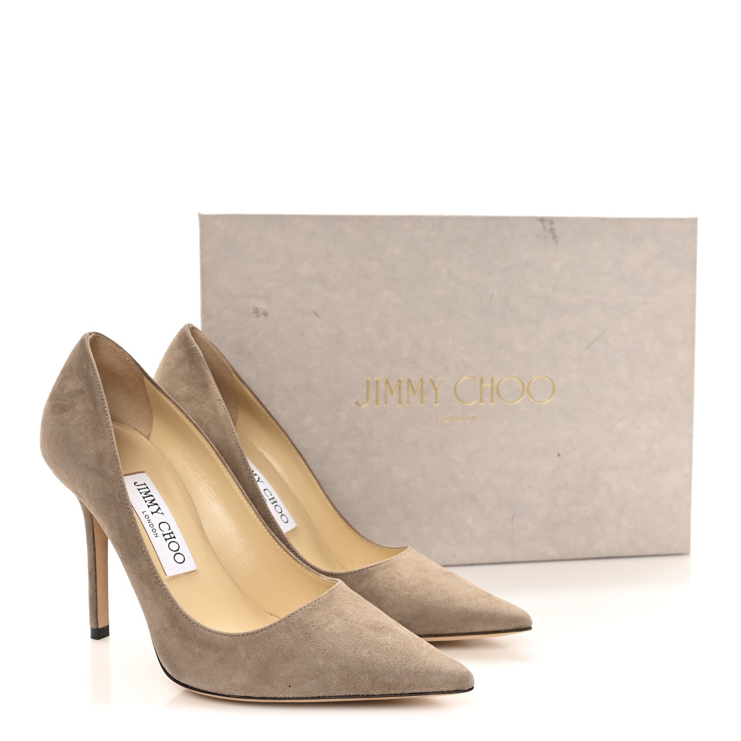 SUEDE POINTY TOE ROMY PUMPS STONE