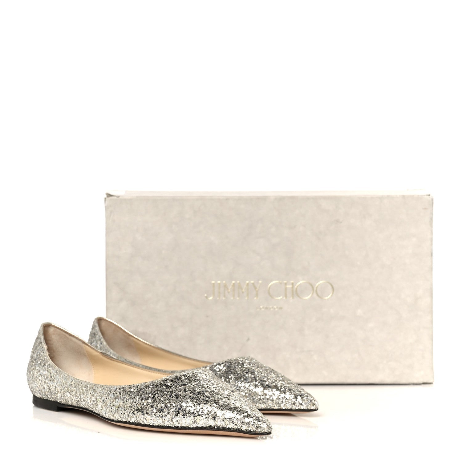 GALAXY GLITTER MESH LOVE FLATS SILVER SPARKS
