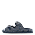 DENIM CC VELCRO DAD CHAIN CC SLIDE SANDALS BLUE