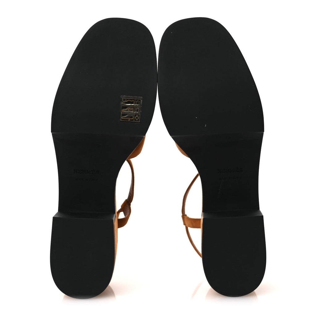 SUEDE GOATSKIN JAM SANDALS NATUREL