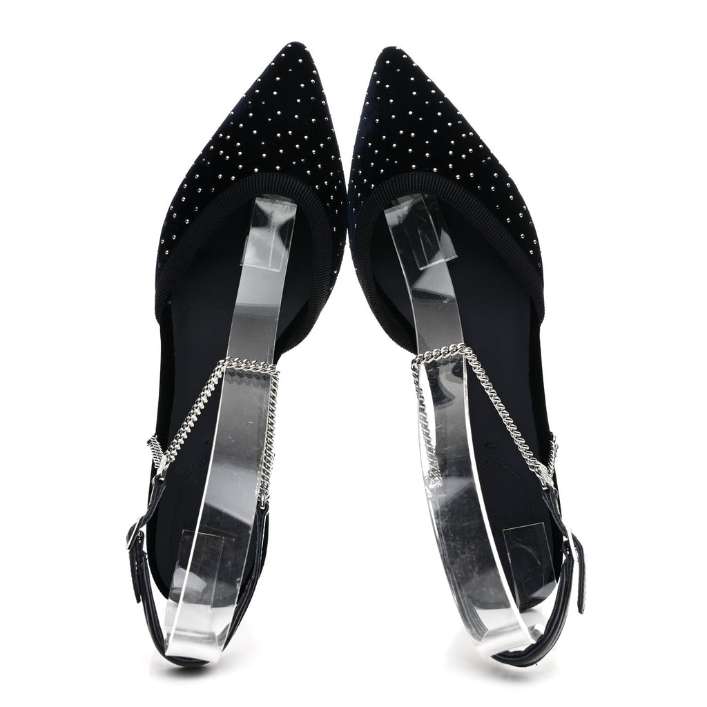 VELLUTO STUDDED COLIBRI LITE SLINGBACK BALLERINA FLATS BLUE NOTTE