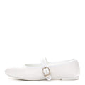 LAMBSKIN MARY JANE FLATS WHITE