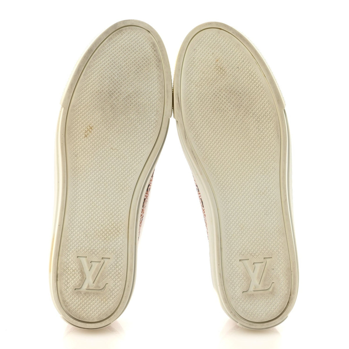 LOUIS VUITTON CALFSKIN MONOGRAM RUN AWAY SNEAKER WHITE WHITE & GOLD