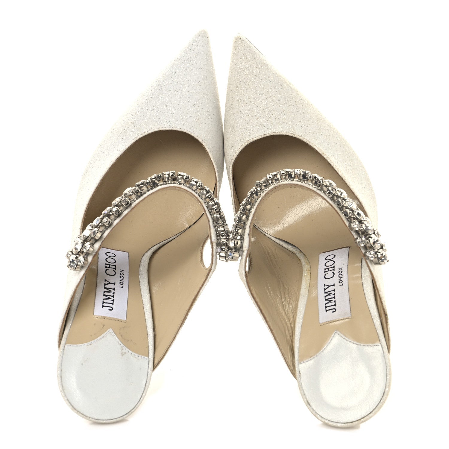 CANVAS GLITTER CRYSTAL BING 100 PUMPS WHITE