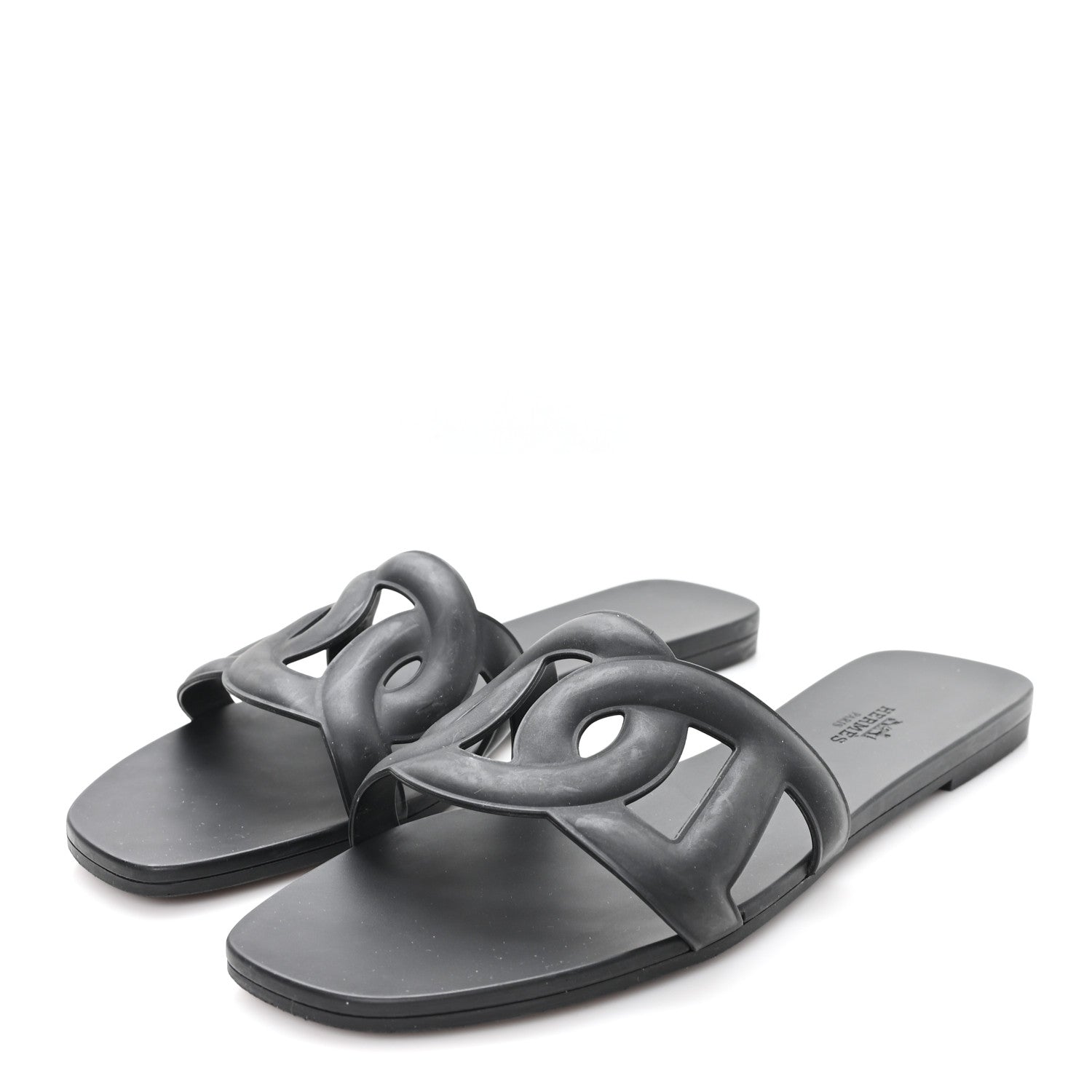 RUBBER ALOHA SANDALS BLACK