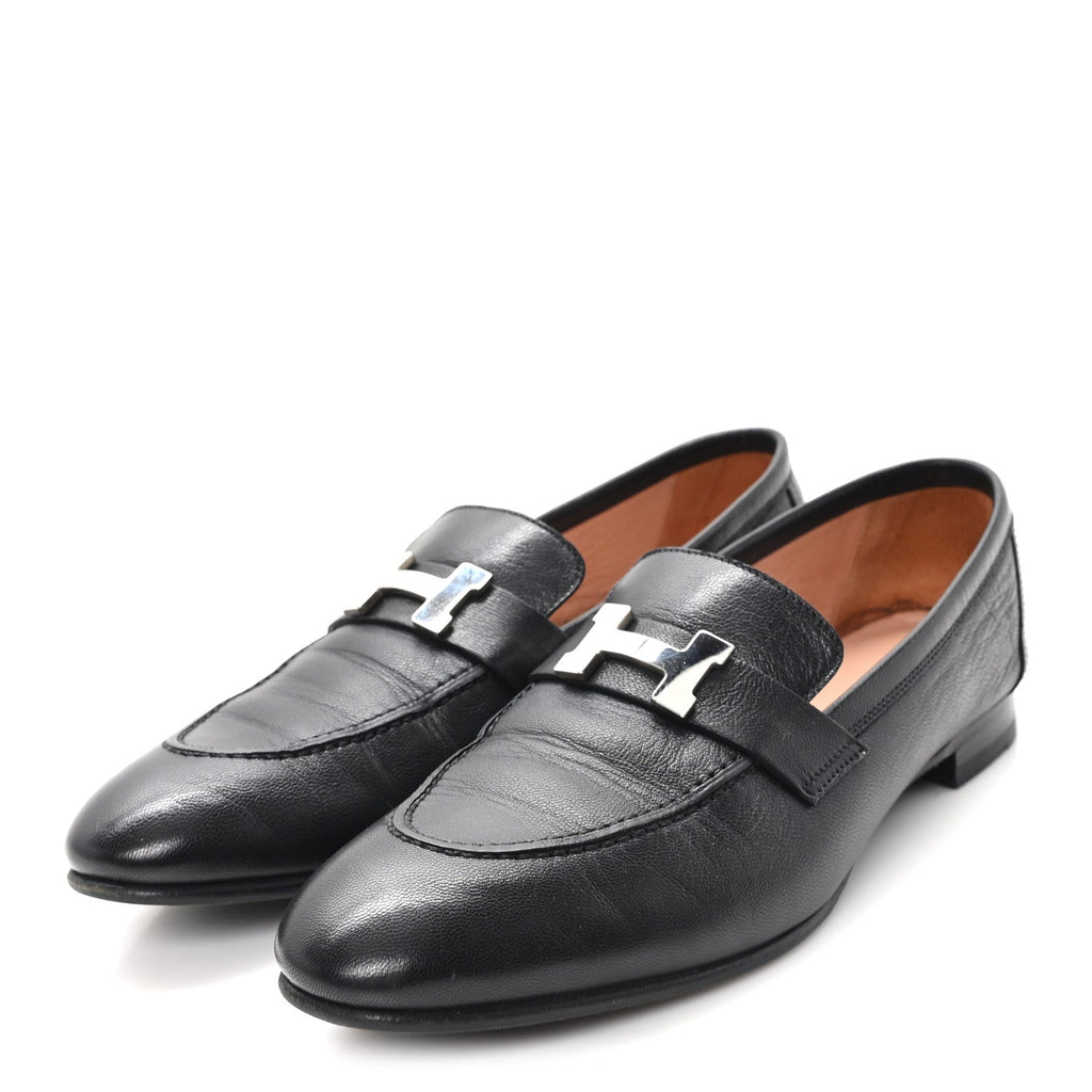 GOATSKIN WOMENS PARIS LOAFERS BLACK