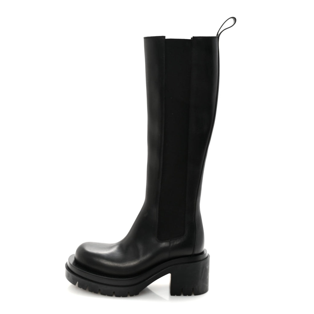 CALFSKIN THE LUG CHELSEA /70MM TALL BOOTS BLACK