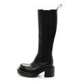 CALFSKIN THE LUG CHELSEA /70MM TALL BOOTS BLACK