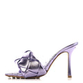 METALLIC NAPPA MAXI INTRECCIATO LIDO 90MM MULE SANDALS CHROME PURPLE