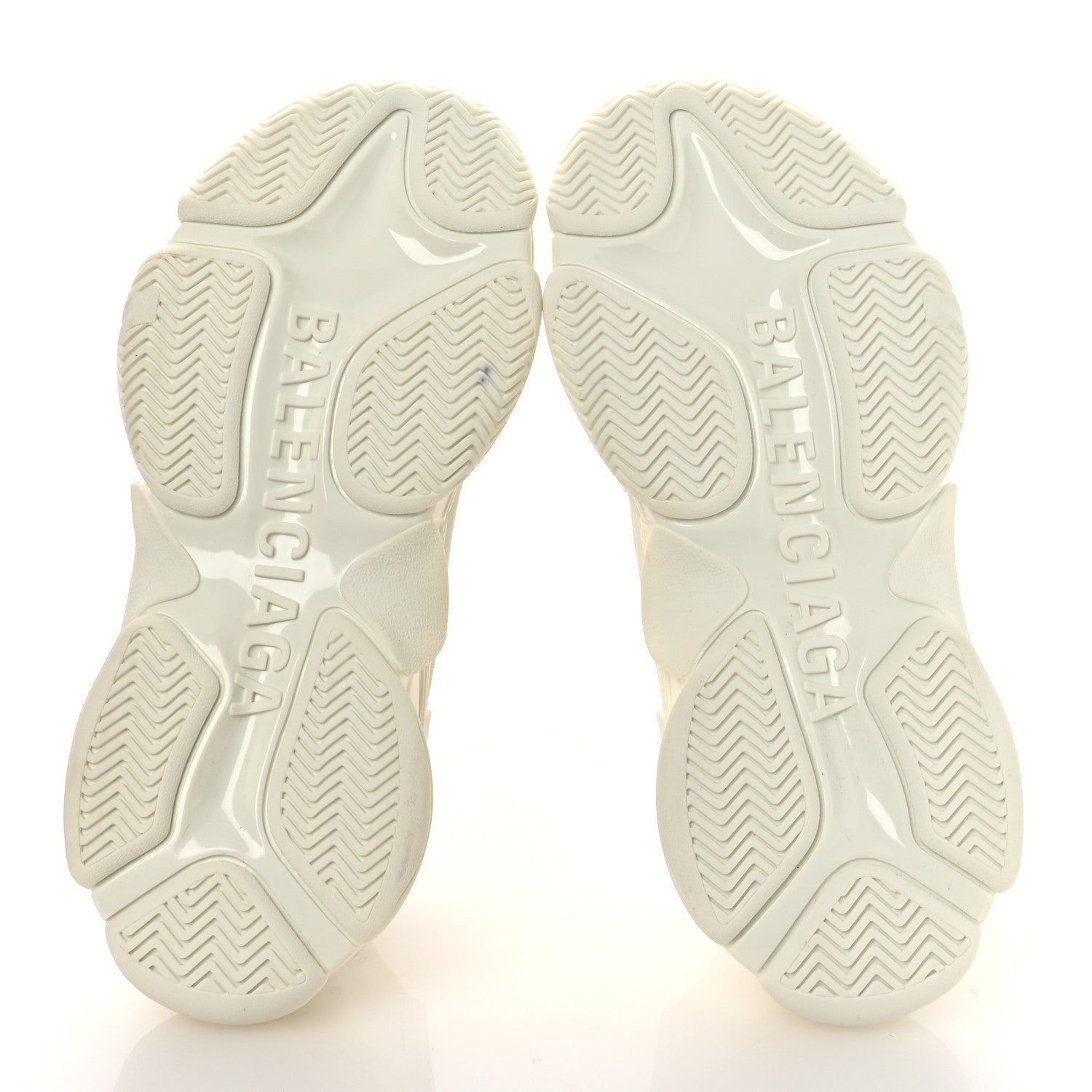 TECHNICAL FABRIC ALLOVER LOGO WOMENS TRIPLE S SNEAKERS WHITE BLACK