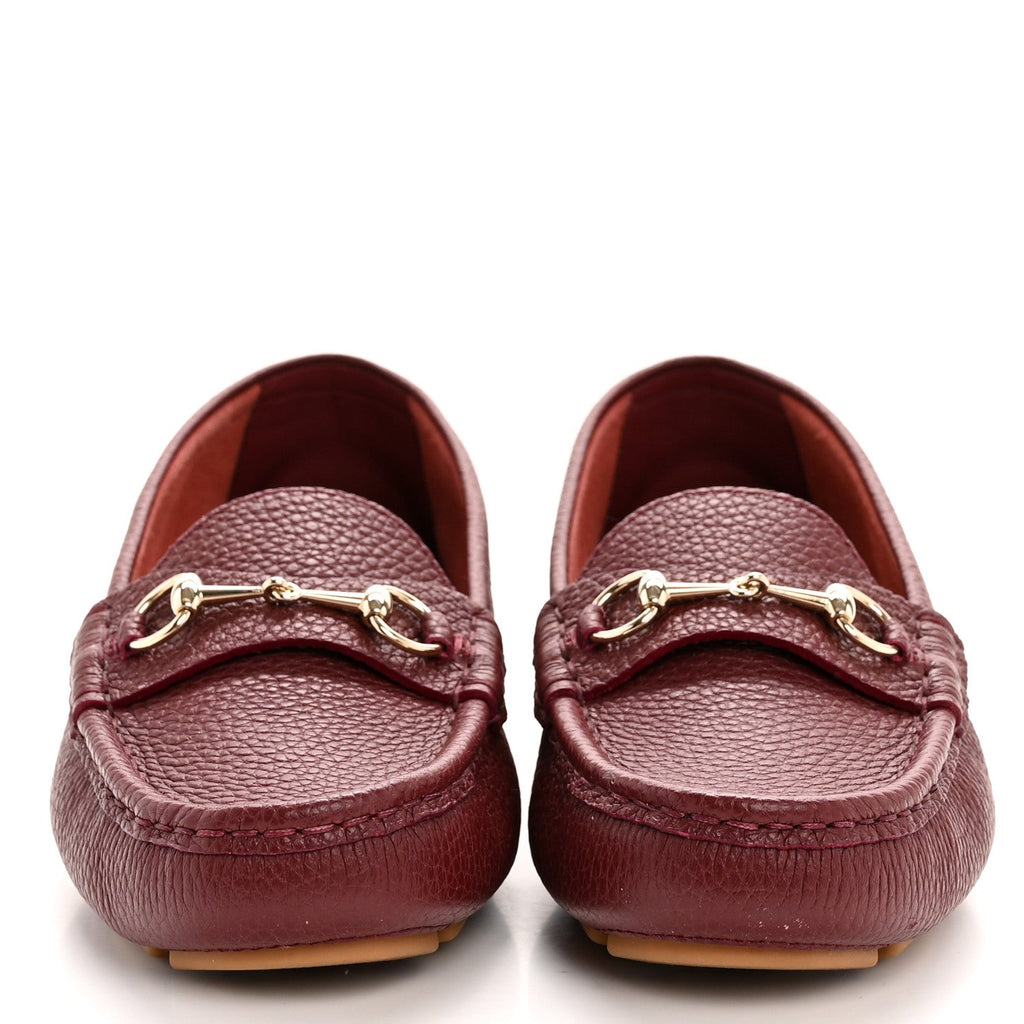 SOFT CLOVE CALFSKIN WOMENS HORSEBIT DRIVER LOAFERS ROSSO ANCORA