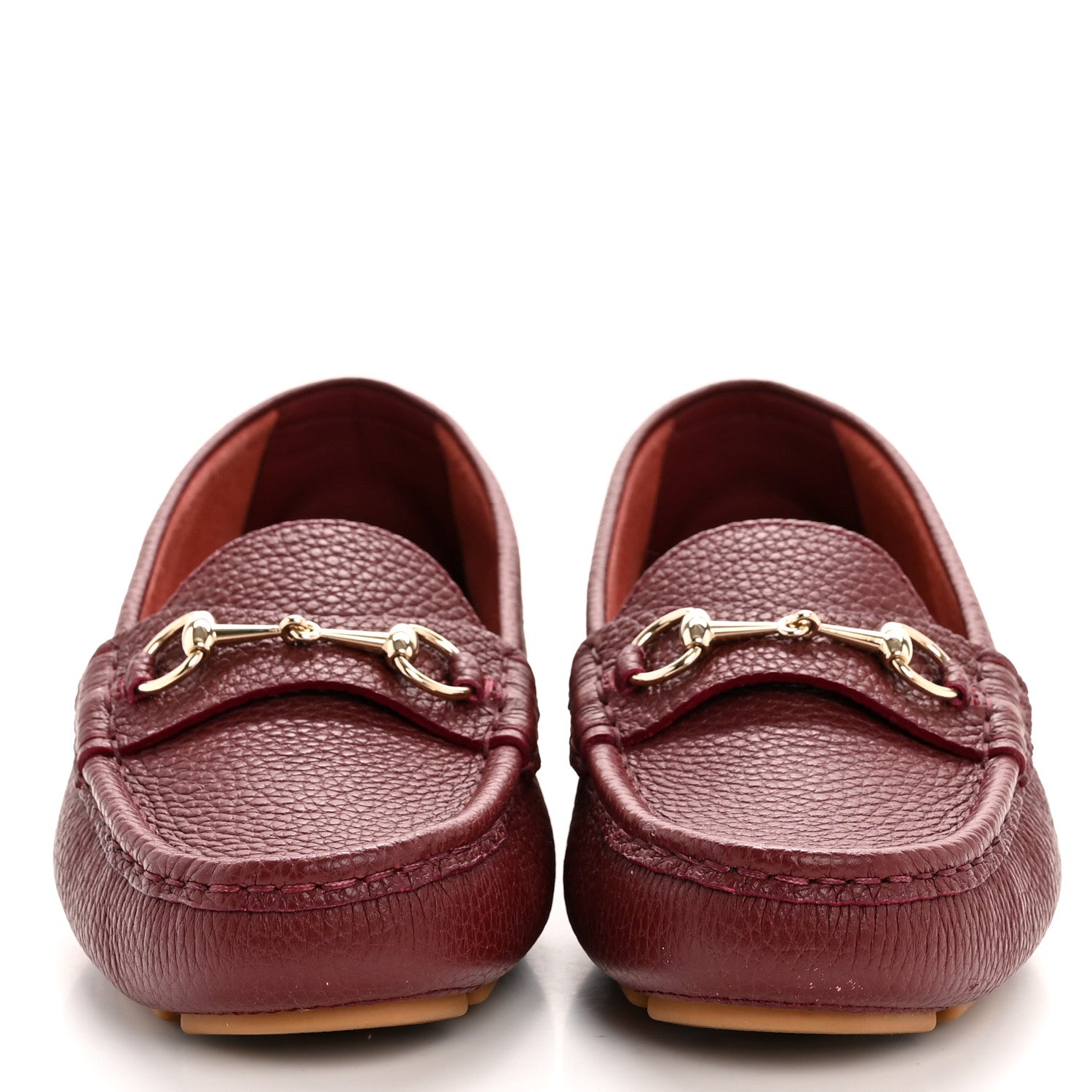 SOFT CLOVE CALFSKIN WOMENS HORSEBIT DRIVER LOAFERS ROSSO ANCORA