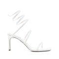 René Caovilla Cleo Powder Strass Spiral Sandal - White