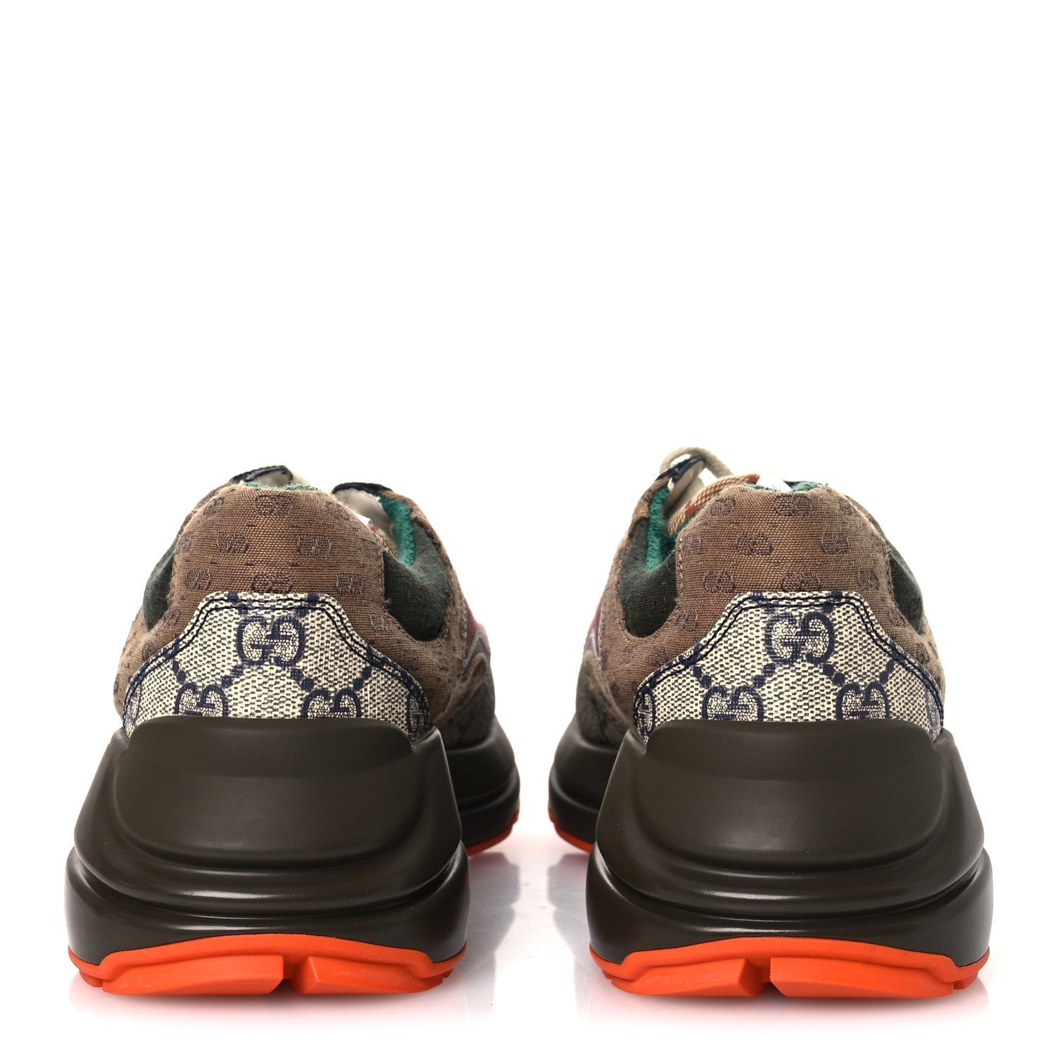 GG SUPREME MONOGRAM MIX MONOGRAM WOMENS RHYTON SNEAKERS BORDEAUX BEIGE EBONY