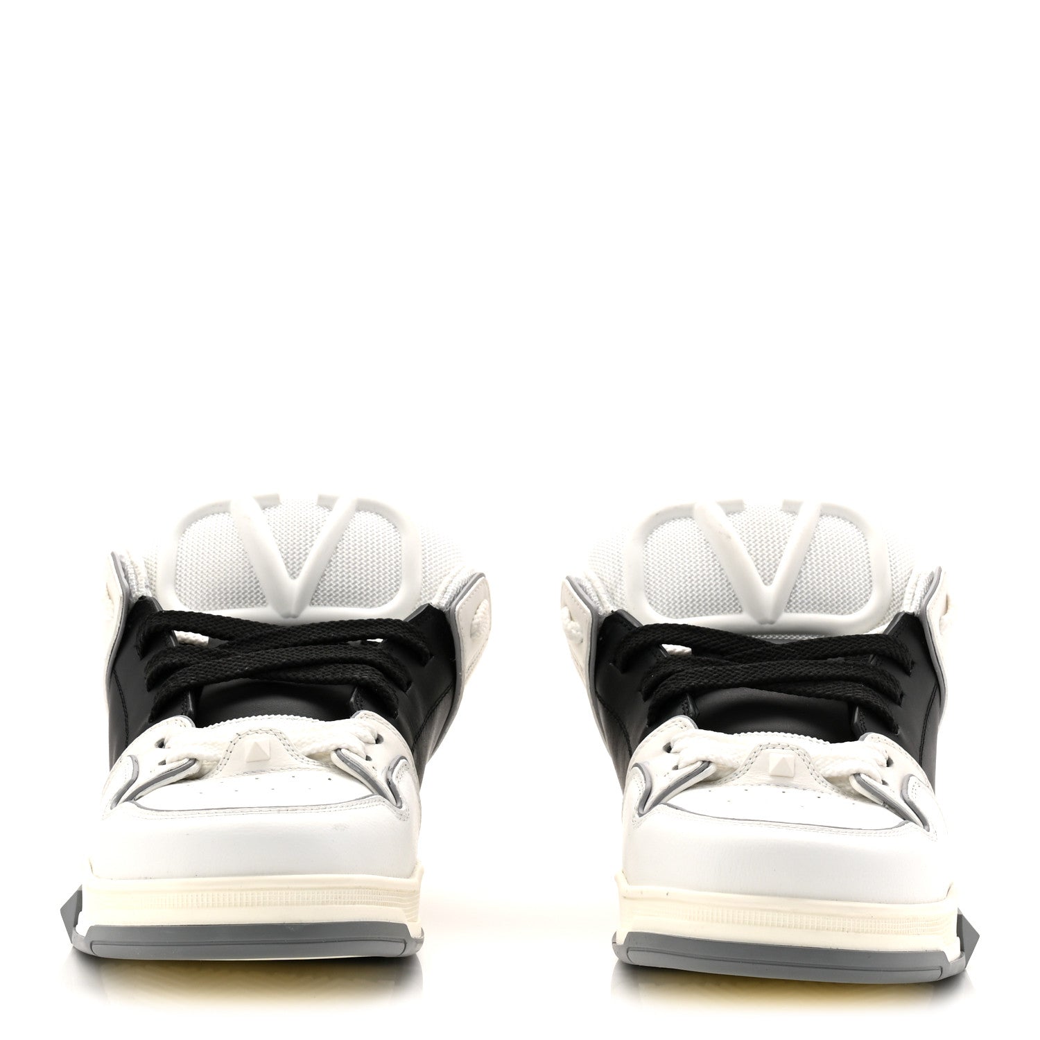 CALFSKIN MENS OPEN SKATE SNEAKERS WHITE BLACK