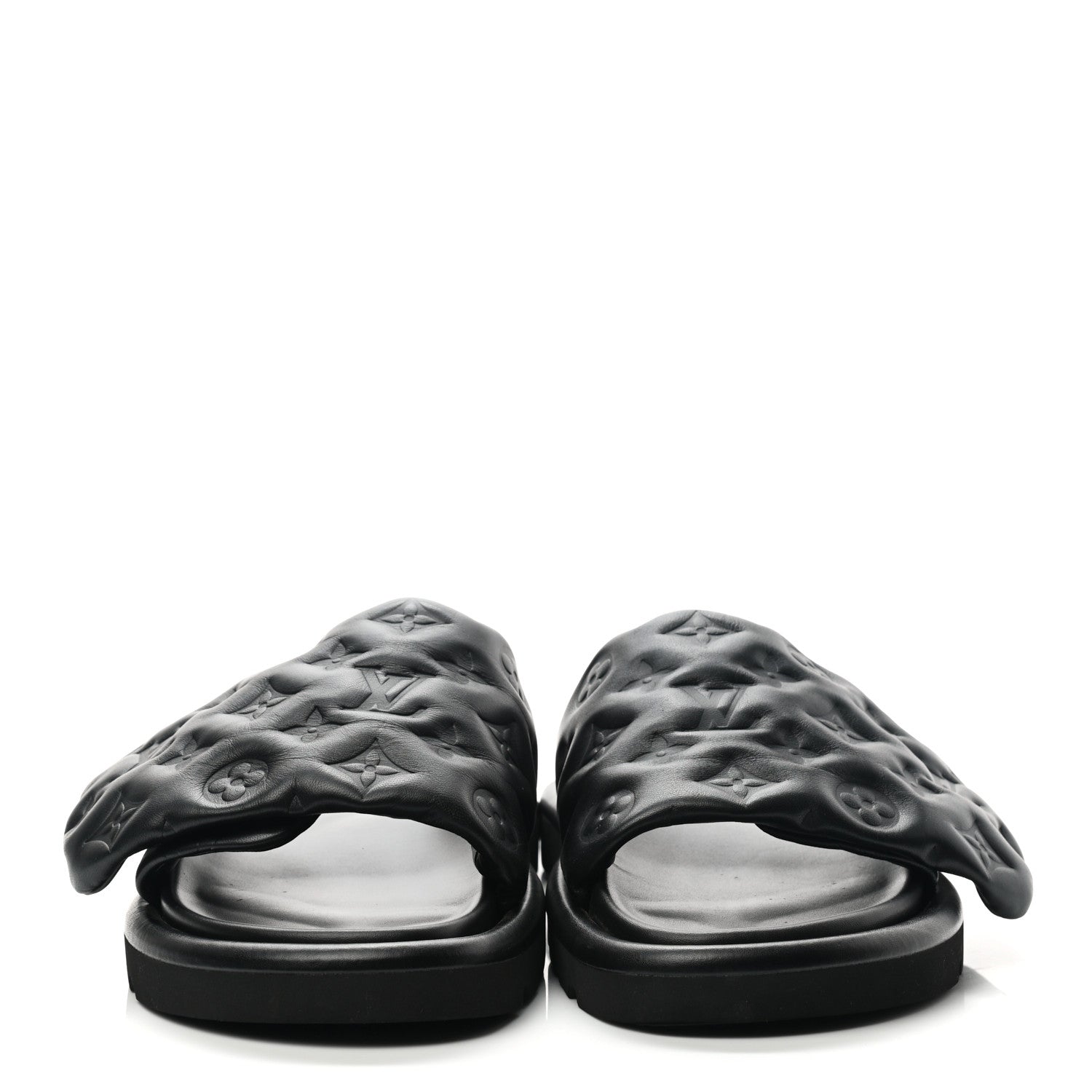 LOUIS VUITTON POOL PILLOW COMFORT MULE IN BLACK MONOGRAM
