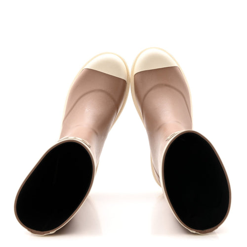CAOUTCHOUK CC HIGH BOOTS BEIGE WHITE