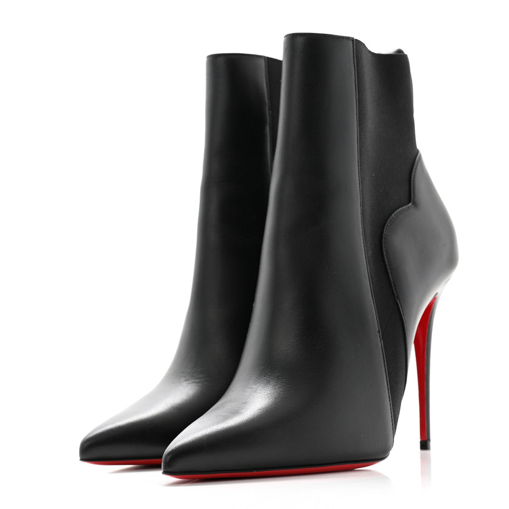 CALFSKIN CHELSEA CHICK 100 STILETTO BOOTS BLACK