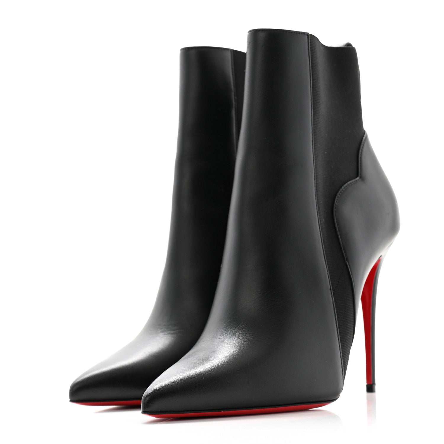 CALFSKIN CHELSEA CHICK 100 STILETTO BOOTS BLACK