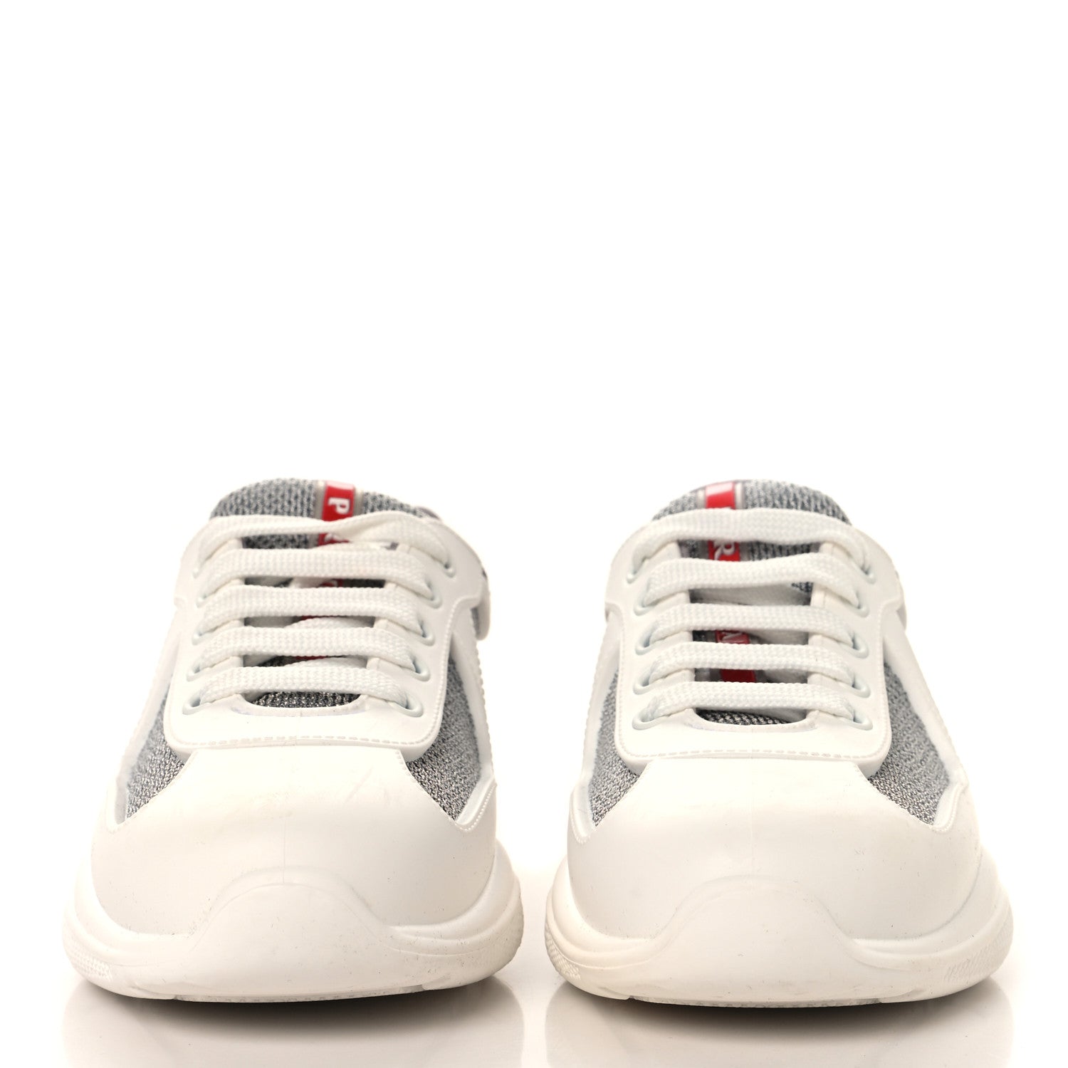 SOFT RUBBER MESH WOMENS AMERICA'S CUP SNEAKERS WHITE ARGENTO