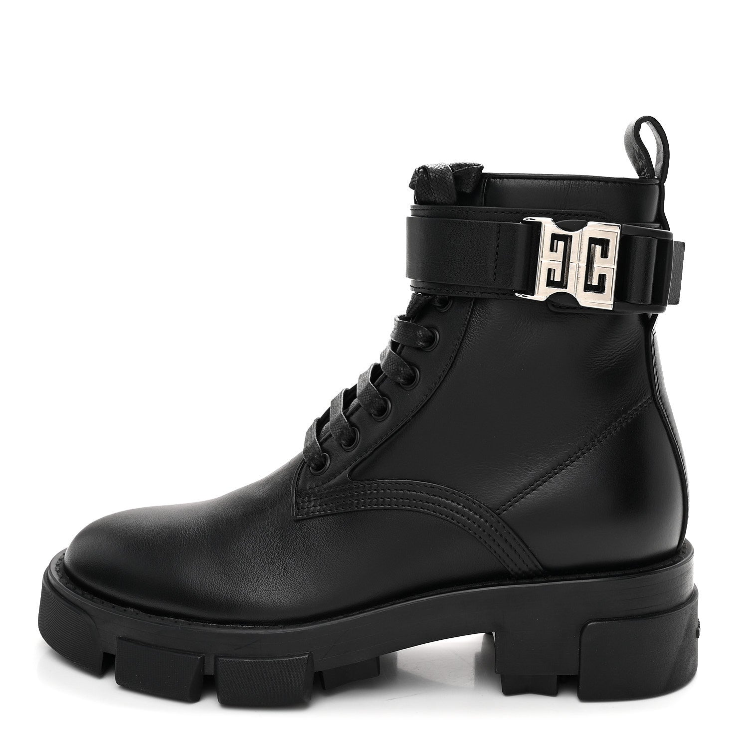 CALFSKIN COMBAT BOOTS BLACK