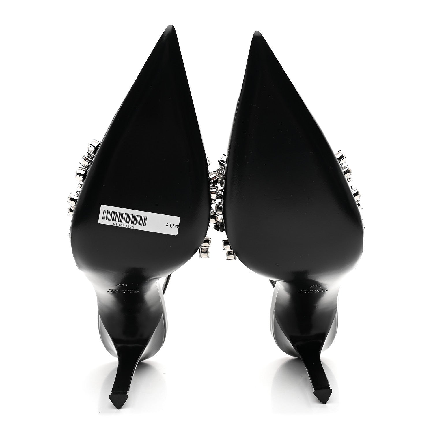 VERNICE CRYSTAL EMBELLISHED GUINEVERE SLINGBACK PUMPS BLACK