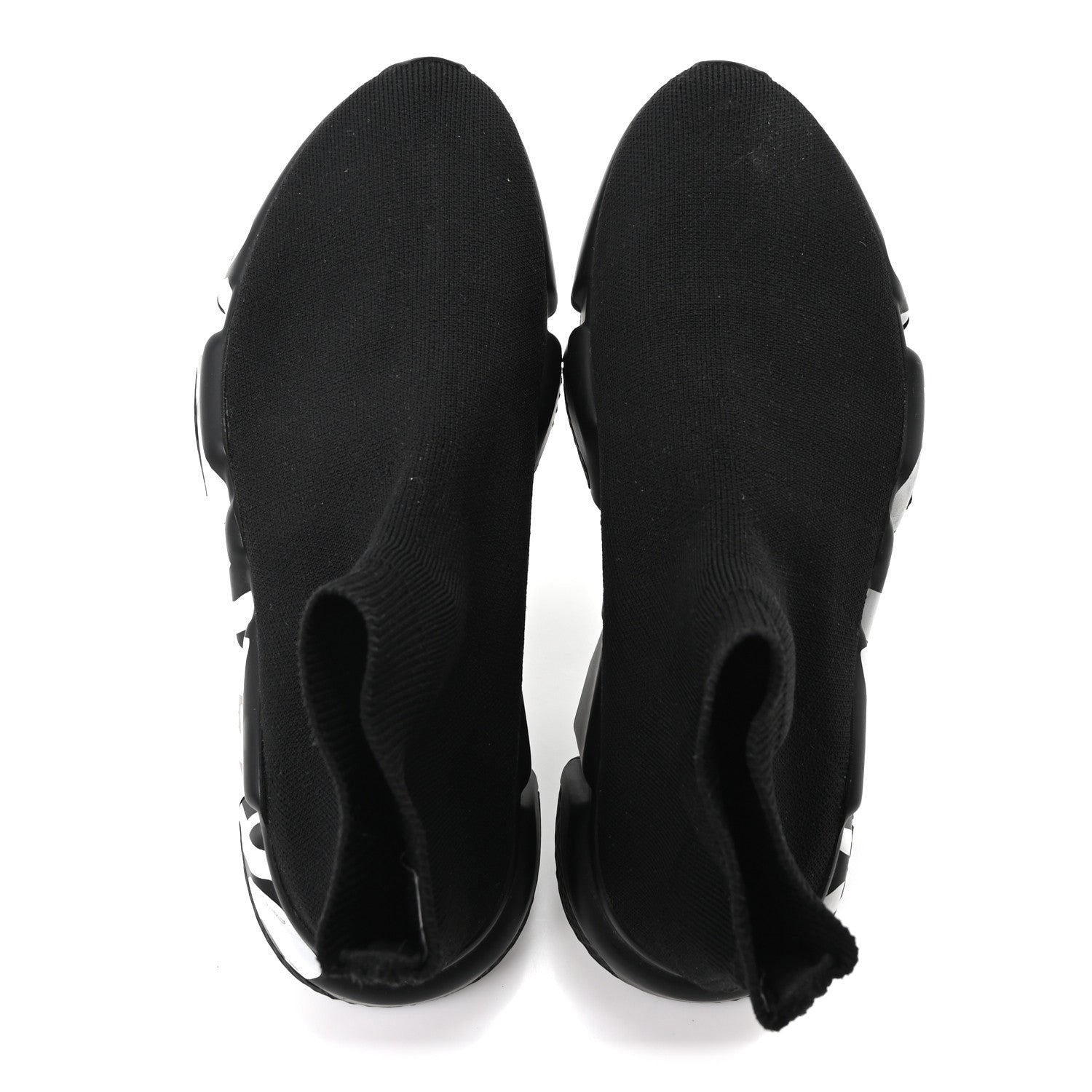NEOPRENE KNIT WOMENS SPEED GRAFFITI SNEAKERS BLACK WHITE