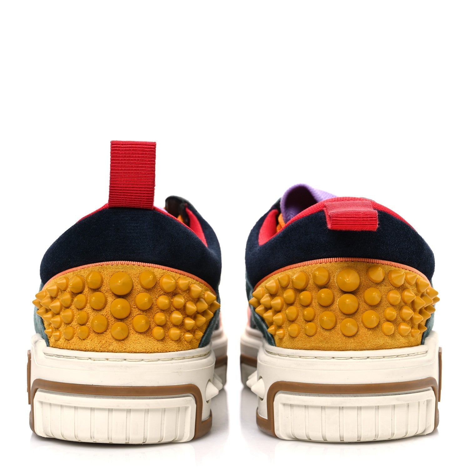 CALFSKIN SUEDE SPIKE ASTROLOUBI DONNA LOW TOP SNEAKERS MULTICOLOR