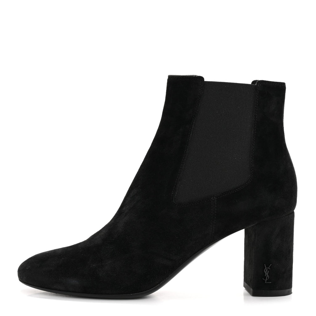 SUEDE LOULOU PIN BOOTIES BLACK