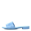 Louis Vuitton Metallic Lambskin Monogram Revival High Heel Mules - Mint/Light Blue