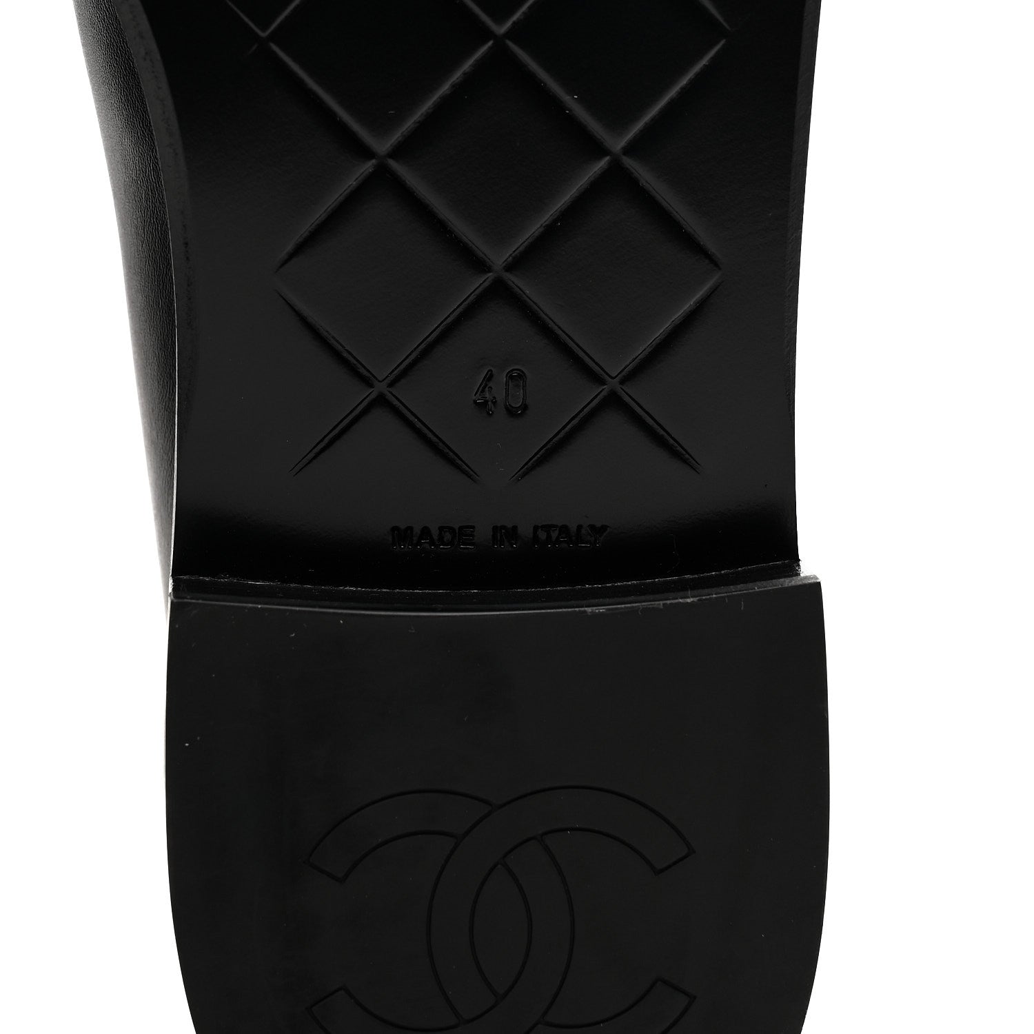CALFSKIN CC TURNLOCK MOCCASIN LOAFERS BLACK