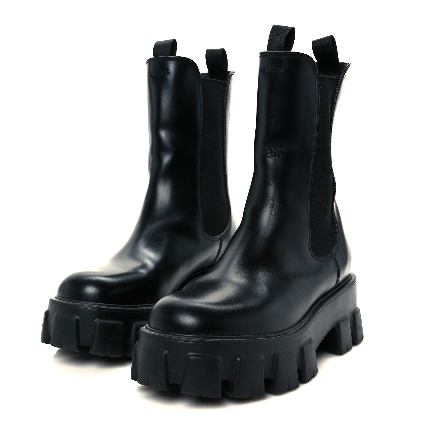 SPAZZOLATO ROIS MONOLITH CHELSEA 55MM TALL BOOTS BLACK