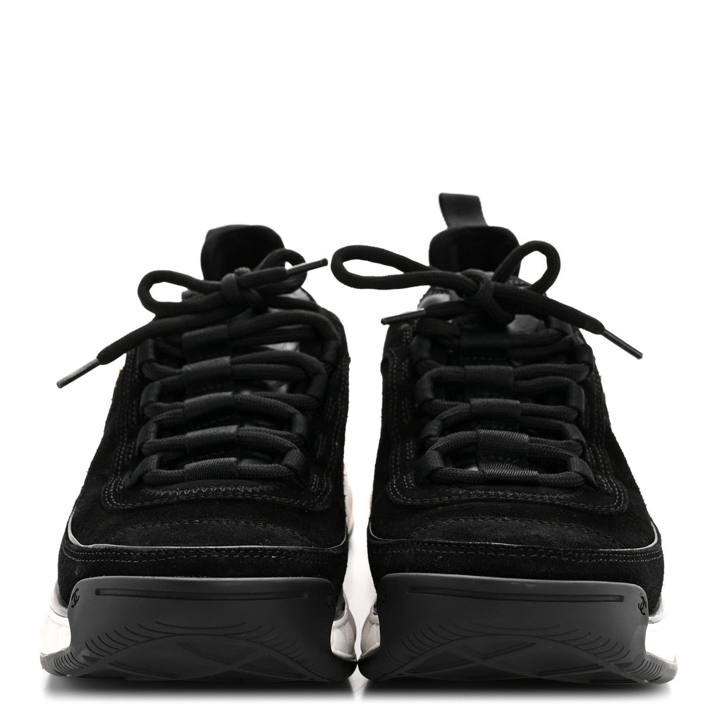 SUEDE CALFSKIN NYLON GROSGRAIN CC SNEAKERS BLACK