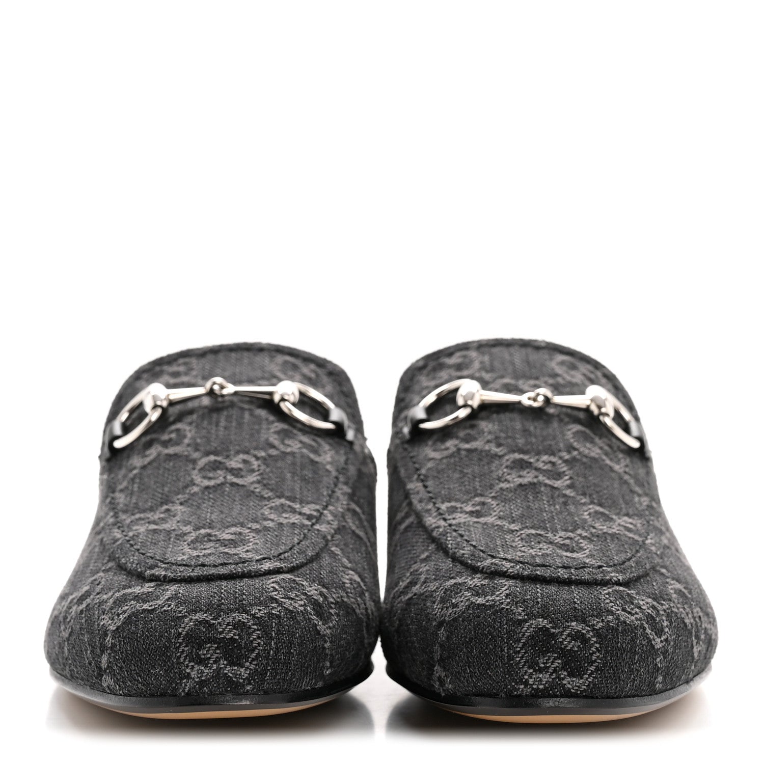 NEW DENIM GG MALAGA KID WOMENS PRINCETOWN SLIPPERS GREY BLACK