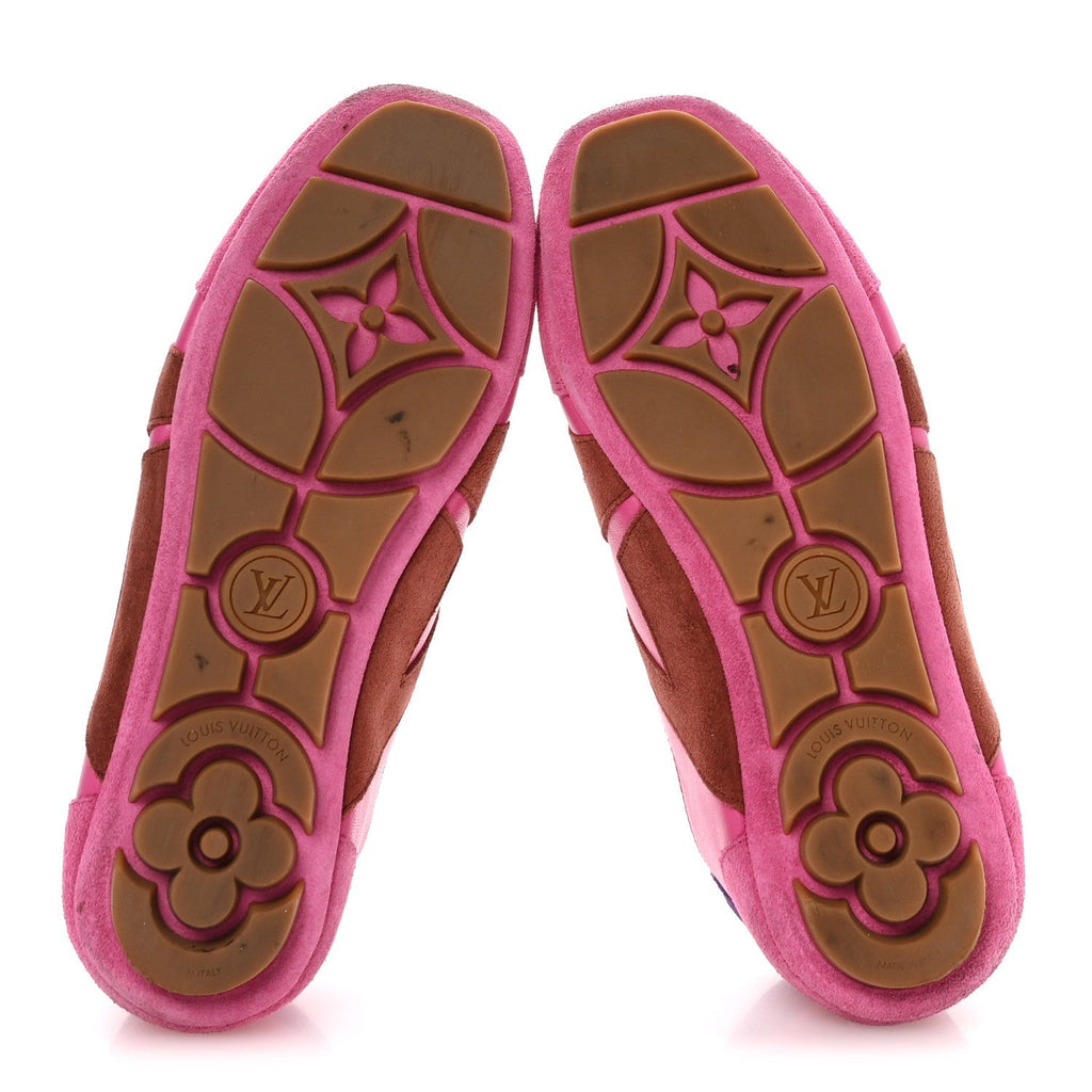 SUEDE CALFSKIN LV SNEAKERINA SNEAKERS FUCHSIA PINK