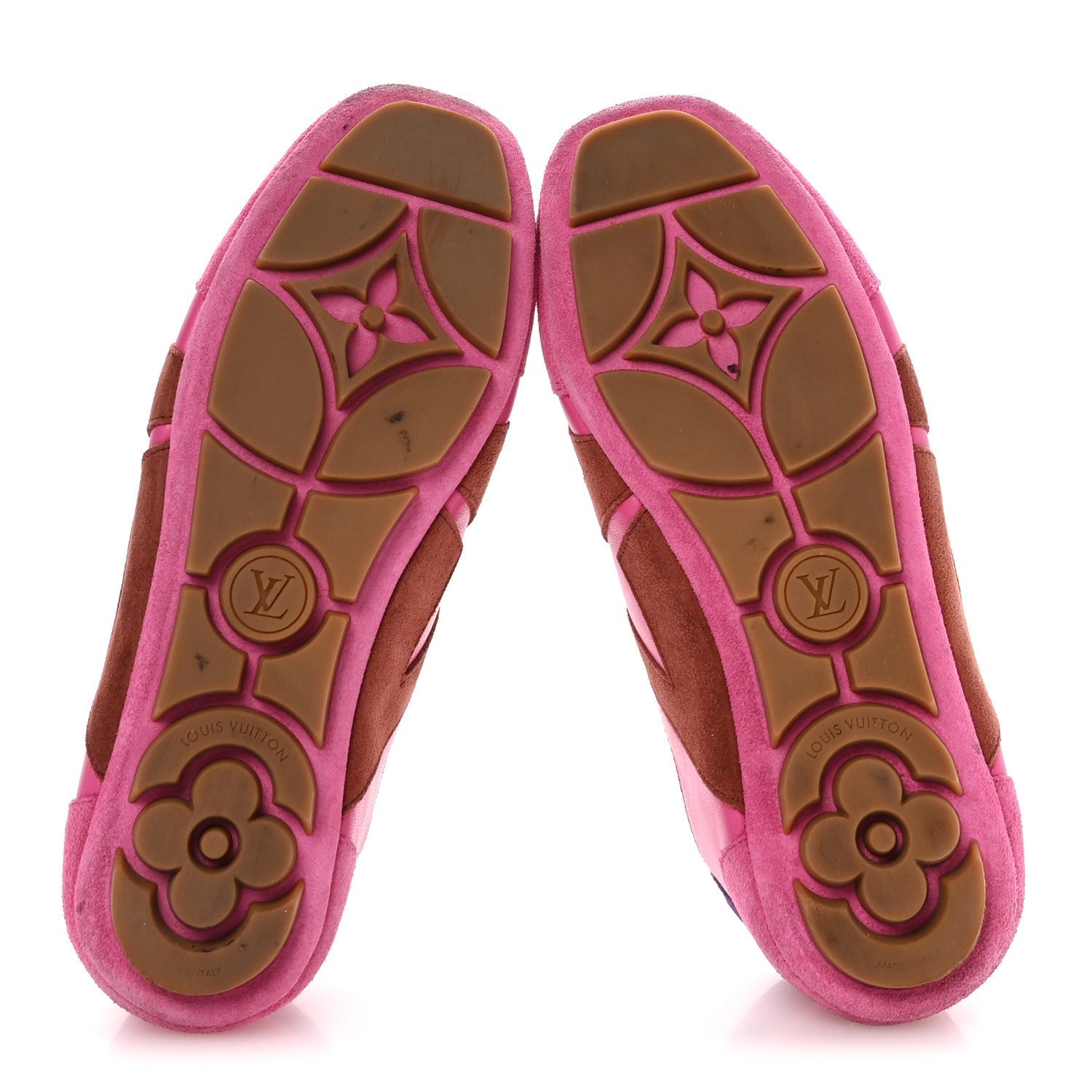 SUEDE CALFSKIN LV SNEAKERINA SNEAKERS FUCHSIA PINK