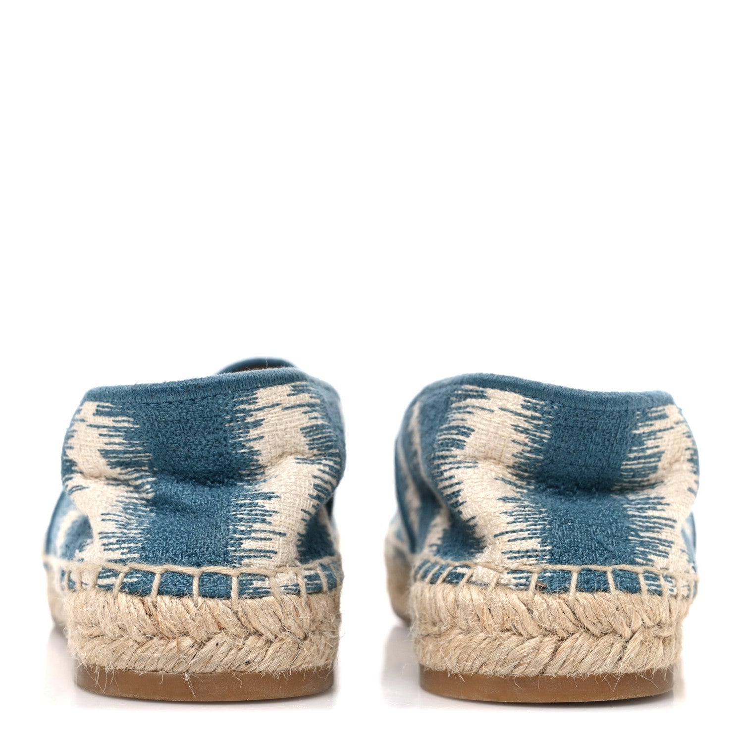 COTTON D-STRIPES EMBROIDERED GRANVILLE 15MM ESPADRILLES DEEP OCEAN