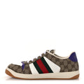 CALFSKIN LAME GG MONOGRAM WEB MENS SCREENER SNEAKERS
