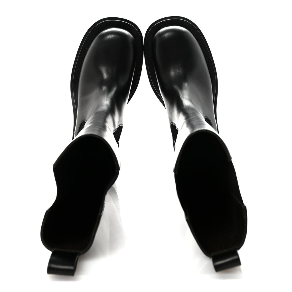 CALFSKIN THE LUG CHELSEA /70MM TALL BOOTS BLACK